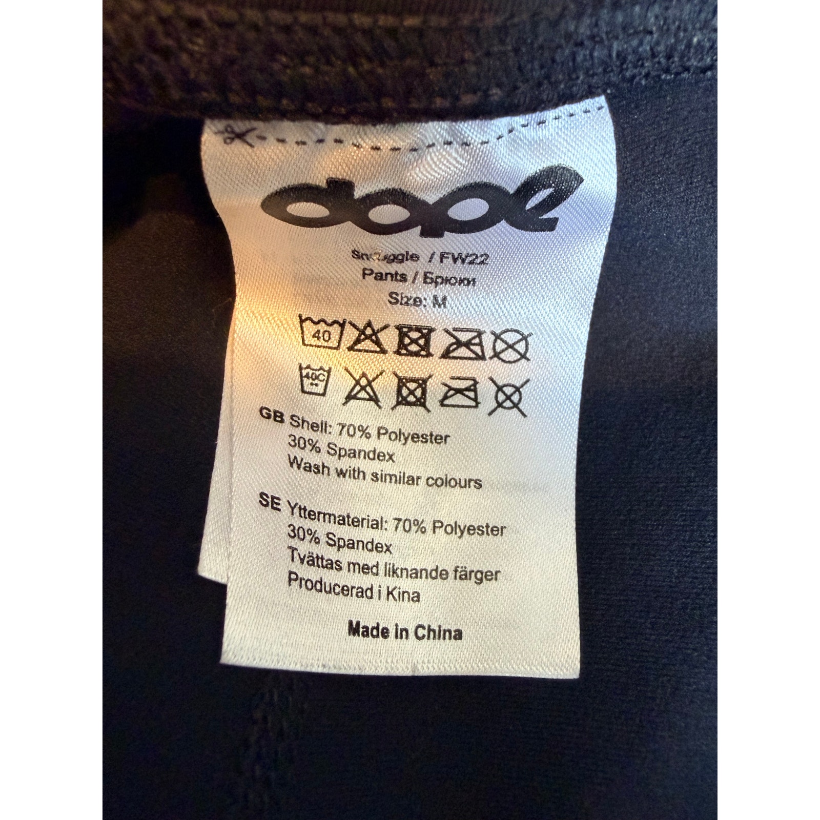 Dope Snow Snuggle Base Layer Pants Men's Size M Black Winter Thermals Fw22 — image 3 of 8